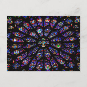 Rose Süd in der Kathedrale Notre Dame Postkarte