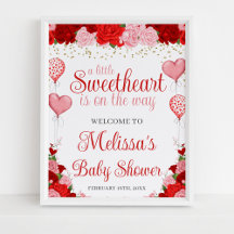 Rose Sweetheart Balloon Valentine Girl Babydusche