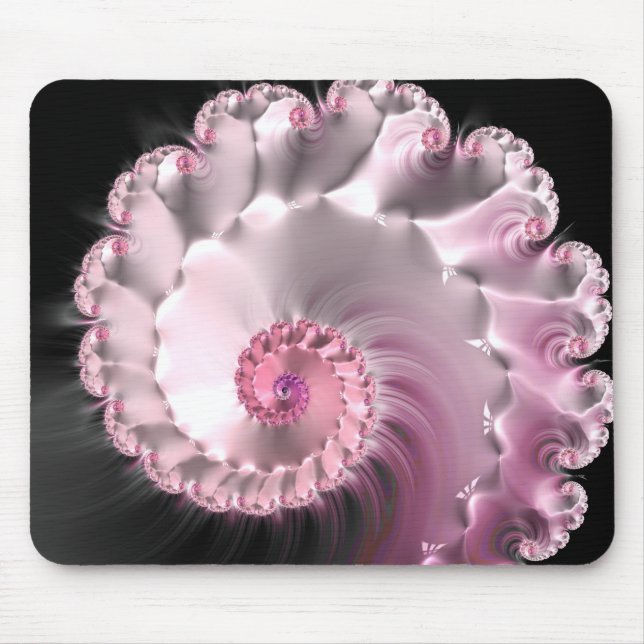 Rose Swirl Crystal Fraktal Mousepad (Vorne)