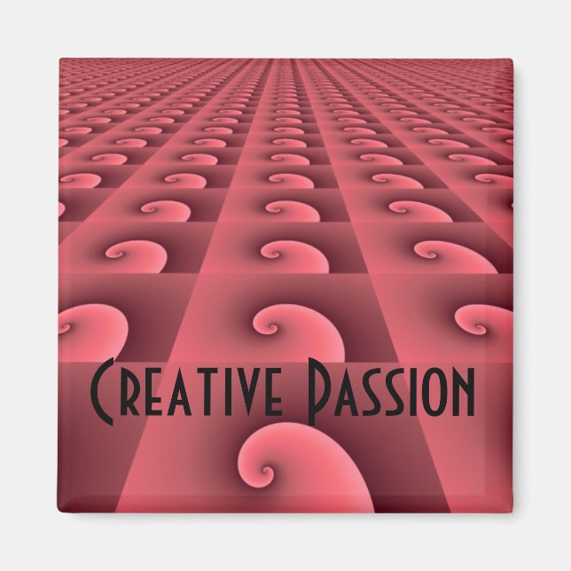 Rose Swirl Design - Creative Passion Magnet (Vorne)