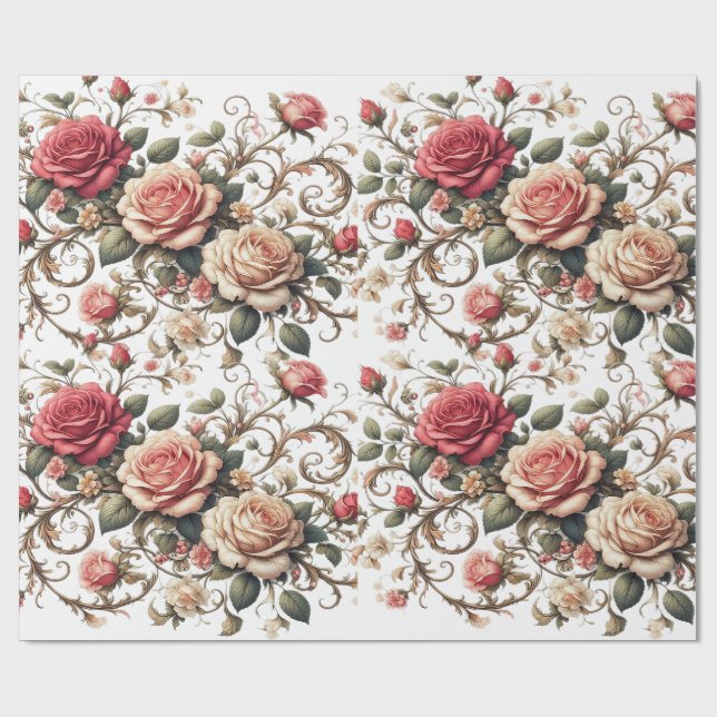 Rose Symphony Geschenkpapier (Flach)