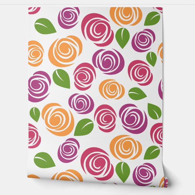 Rose Tapete (Abrollen)