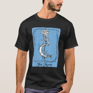 Rose-Tarot-Karte Der Mond-Mystische Karten okkulti T-Shirt