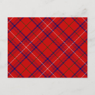 Rose Tartan Rot kariert Postkarte