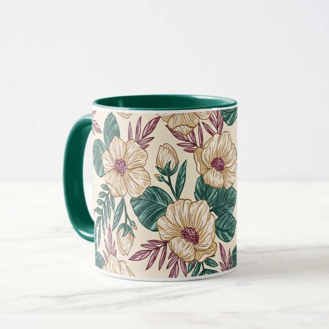 Rose Tasse (Vorderseite Links)
