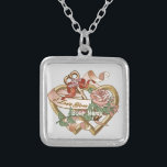 Rose-Tastenkombination Versilberte Kette<br><div class="desc">Rose Key Double Hearts Necklace, Herz-Bekleidung, Herz-T - Shirt, Valentingeschenke von ArtMuvz Illustration. Matching Heart T - Shirt, Valentinstag Geschenke und Bekleidung.TO PERSONALIZE, fügen Sie Ihren Namen, oder fügen Sie Text stattdessen. Machen Sie sich mit unseren festlichen Geschenken und romantischen Kleidung zum Valentinstag fertig! Egal, welches Budget Sie haben, da...</div>
