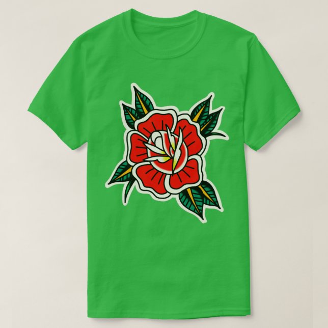 Rose Tätowierung T-Shirt (Design vorne)