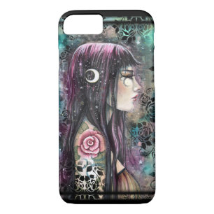 Rose Tattoo Gothic Bohemisch Girl Fantasy Kunst, D Case-Mate iPhone Hülle