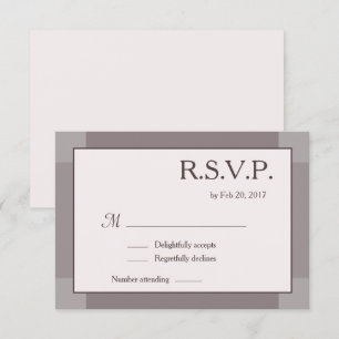 Rose taupe blush gray lilac moderne Hochzeit RSVP Einladung