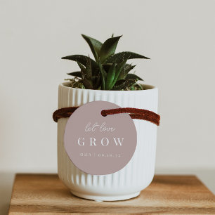 Rose Taupe   Gelassen Liebe Pflanze oder Saatgut a Geschenkanhänger