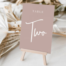 Rose Taupe Hand Skripte Tabelle ZWEI