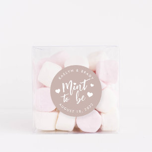 Rose Taupe Muss Personalisierte Gastgeschenk Hoc Runder Aufkleber