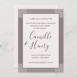 Rose taupe rot grau lila elegant moderne Hochzeit Einladung