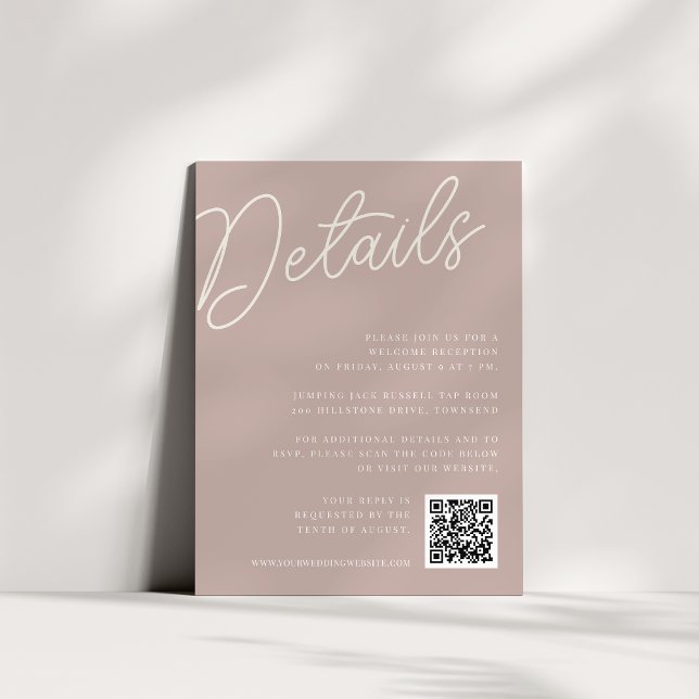 Rose Taupe | Script Watermark All-in-One Details Begleitkarte (Von Creator hochgeladen)
