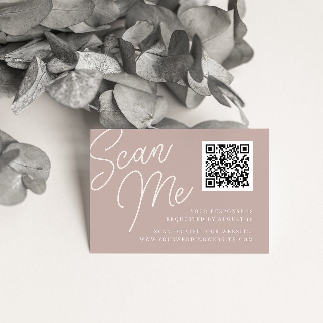 Rose Taupe | Script Watermark QR Code UAWG Begleitkarte (Von Creator hochgeladen)