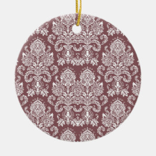 Rose Taupe Viktorianisch Damask Keramikornament