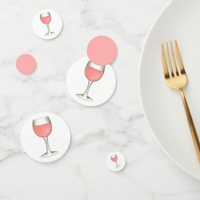 Rosé The Day Away Rosa Rose Glass Wein Lover Konfetti (Gruppe)