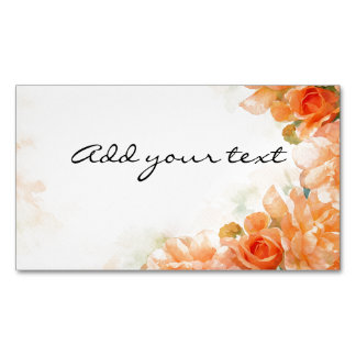 Rose themed wedding magnetic card magnetische visitenkarte
