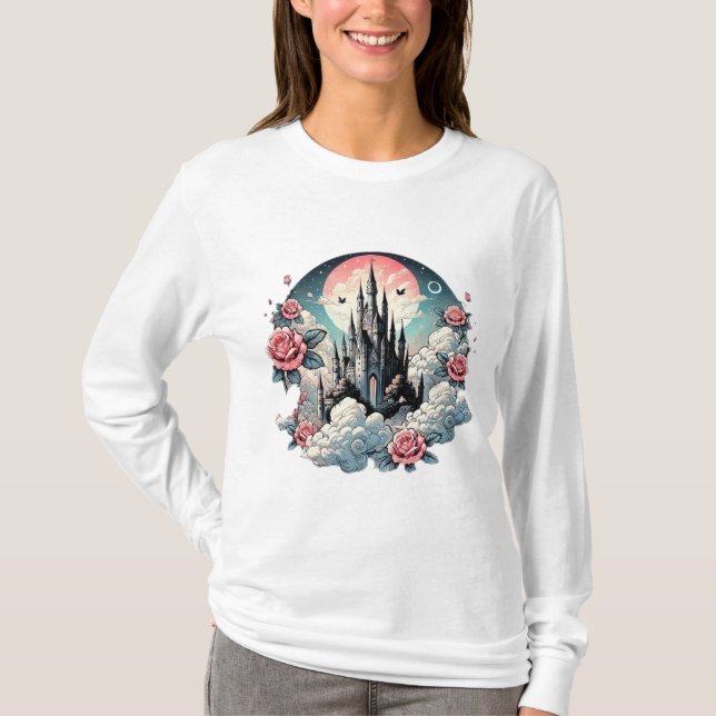 "Rose-Tinted Castle Dreams" T-Shirt (Vorderseite)