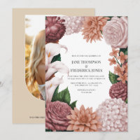 Rosé-Ton, Terra Pink und Pfingstrosen-Rauch Floral