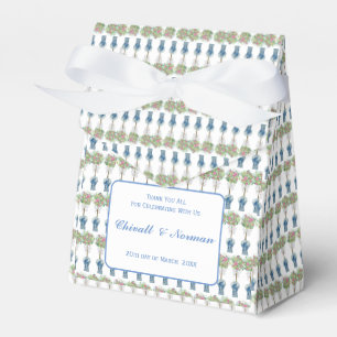Rose Topiary Blue und White Ginger Jar Geschenkschachtel