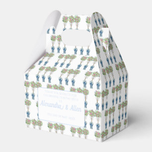 Rose Topiary Blue und White Ginger Jar Wedding Geschenkschachtel