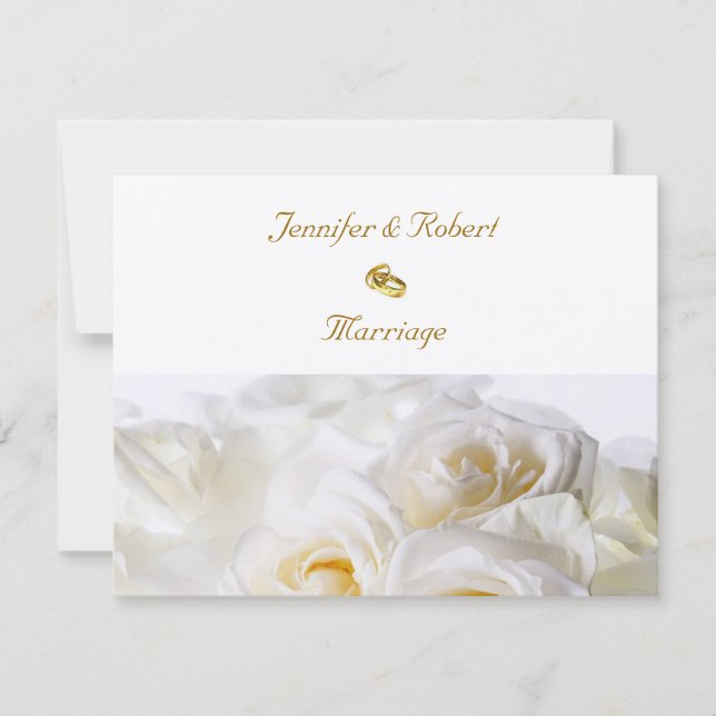 Rose träumen Einladung Hochzeit (Vorderseite)