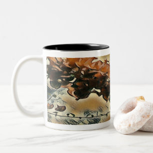 Rose Tree Art Zweifarbige Tasse