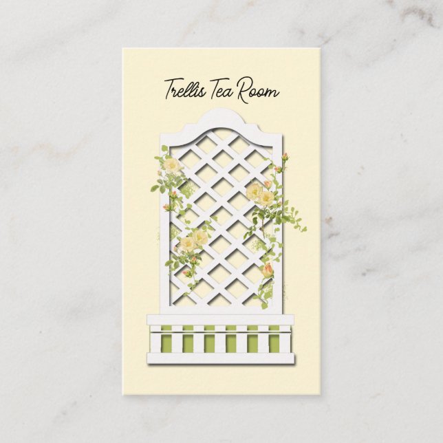Rose Trellis Teatro Business Card Visitenkarte (Vorderseite)