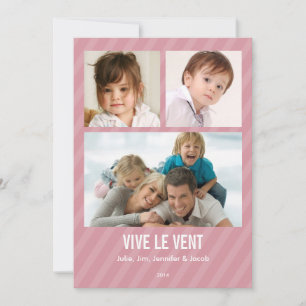 Rose Triple carte de photo de vacances