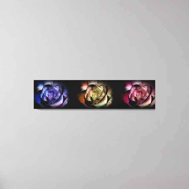 Rose Triptych Leinwanddruck (Vorderseite)