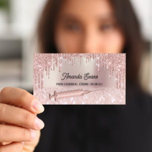 Rose Tropfen Glitzer Injektion Botox Hyaluronische Terminkarte