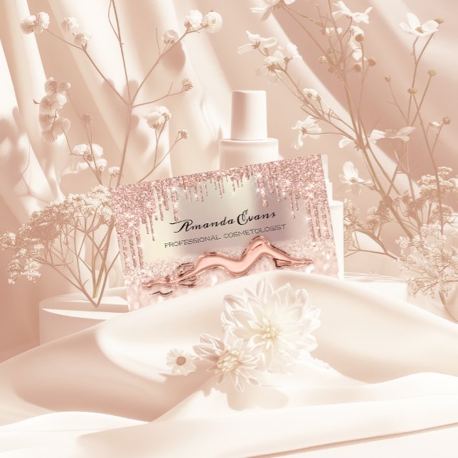 Rose Tropfen Glitzer Massage Pflege QRCODE Logo Terminkarte (Von Creator hochgeladen)