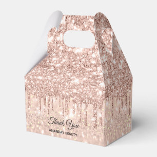 Rose Tropfen Glitzer Süß 16. Brautparty Gefallen Geschenkschachtel