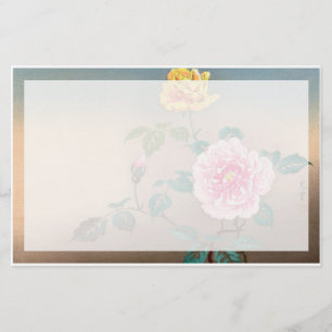Rose Tsuchiya Koitsu japanische Blume Malerei Briefpapier