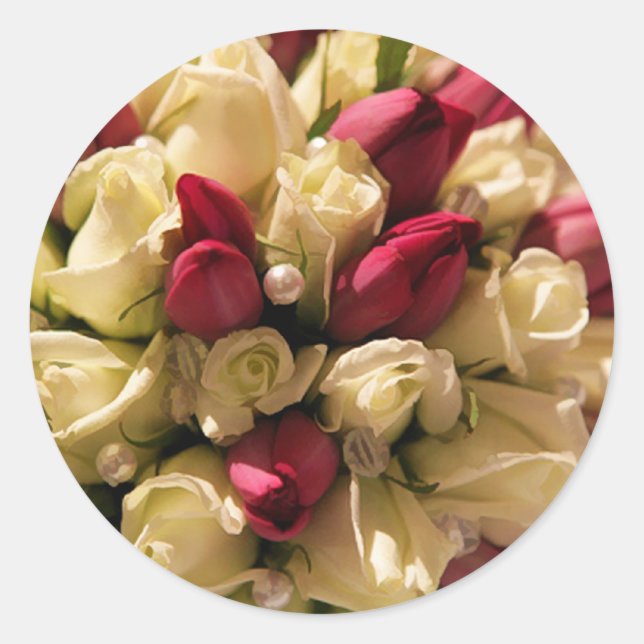 Rose & Tulip Umschlag Aufkleber Stickers (Vorderseite)