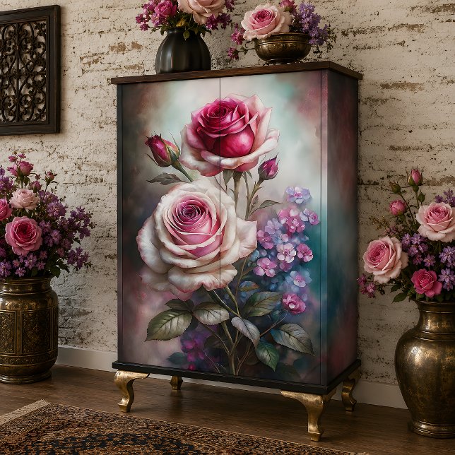 Rose Twilight Garden Decoupage Seidenpapier (Roses Twilight Garden Decoupage Tissue Paper)