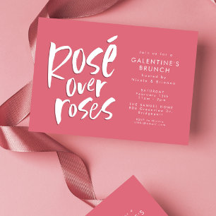 Rosé über Rose Spaß Galentine's Day Freund Party Einladung