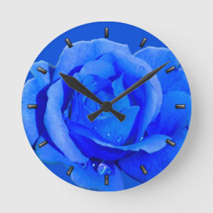 Rose Uhr Blauer Rose Blume Wandklemme Rose Geschen