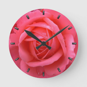 Rose Uhr Rote Rose Blume Wand-Uhr Rose Decke