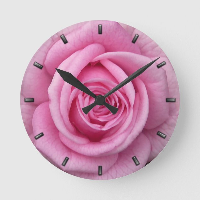 Rose Uhren Rosa Blume Wand Uhr Rose Decke (Vorderseite)