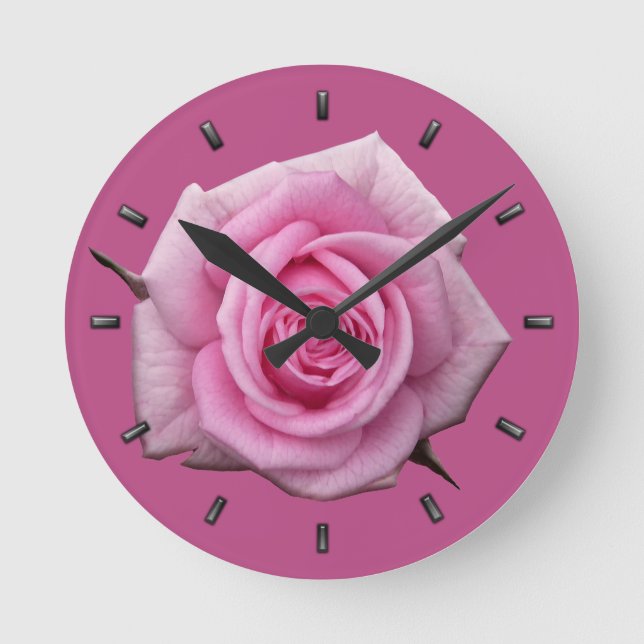 Rose Uhren Rosa Blume Wand Uhr Rose Decke (Vorderseite)