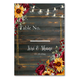 Rose und Aster Hochzeit Tischnummer