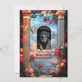 Rose und Beerdigung aus festem Glas Ankündigung