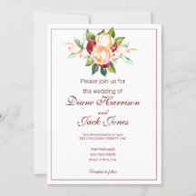 Rose und Berry Watercolor Stems