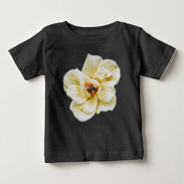 Rose und Biene Baby T-shirt (Vorderseite)