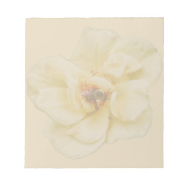 Rose und Biene Notizblock (Vorderseite)