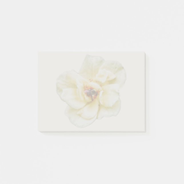 Rose und Biene Post-it Klebezettel (Vorderseite)