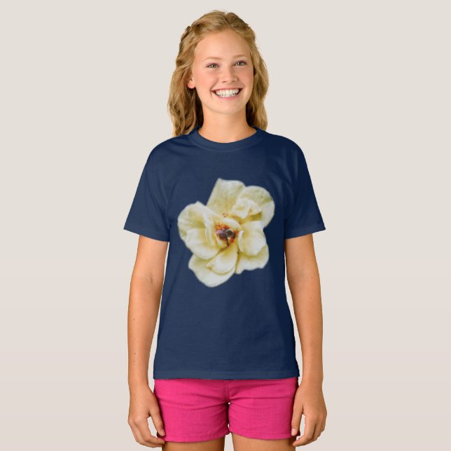 Rose und Biene T-Shirt (Vorne ganz)