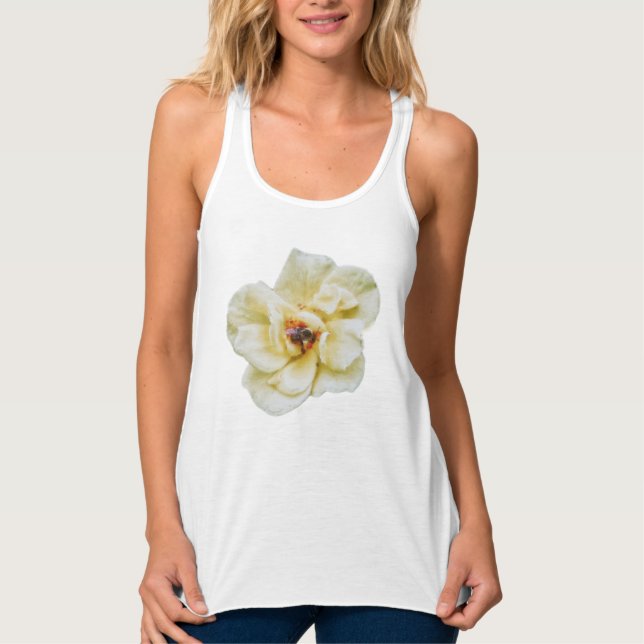 Rose und Biene Tank Top (Vorderseite)